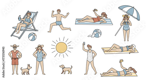 Summer vacation fun in the sun with family and friends.