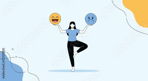 Balancing positive and negative emotions for emotional well-being.
