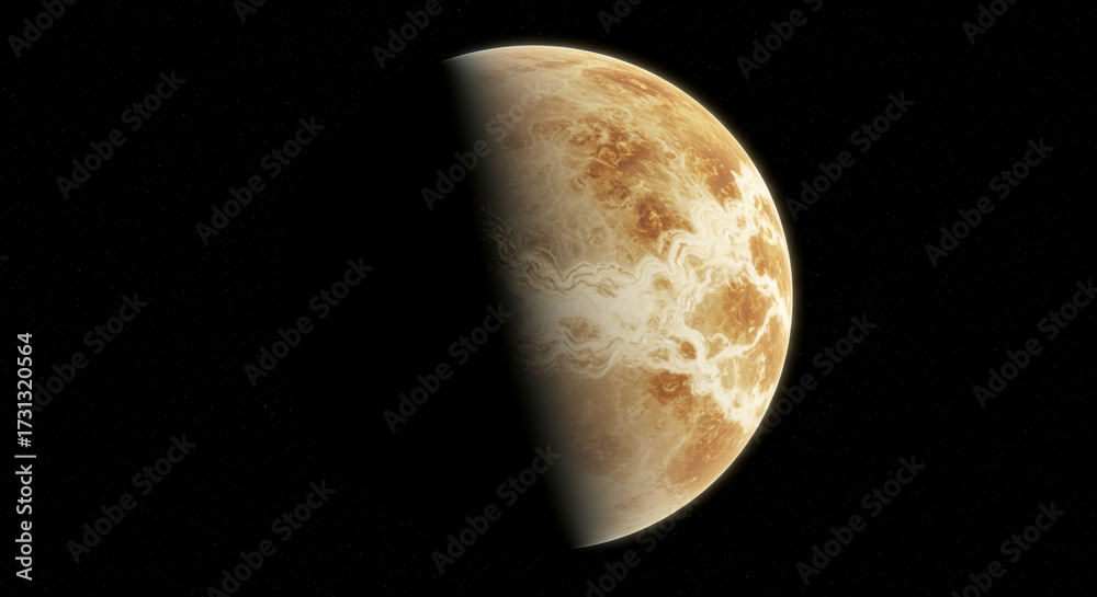 Naklejka premium Mercury glowing close to the Sun in dramatic cinematic tones