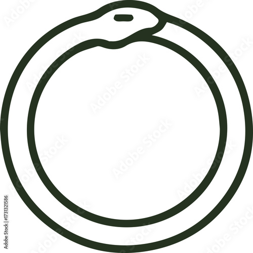 Eternal Serpent Ouroboros Symbol Representing Cyclic Renewal and Infinite Wholeness