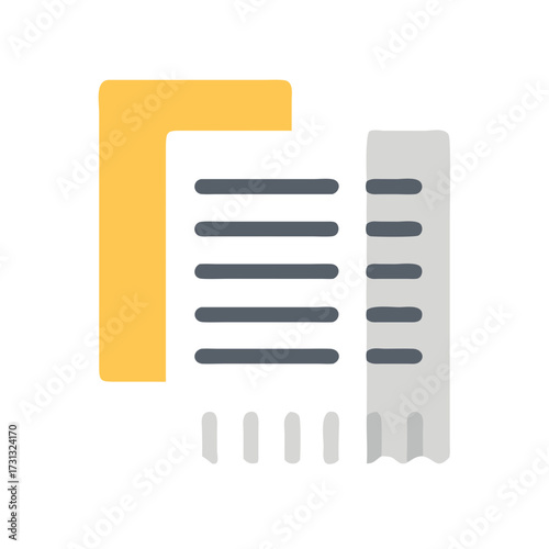 Business receipt icon representing finance management and bookkeeping duties