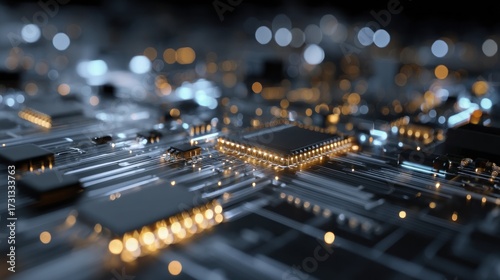 Circuit board closeup