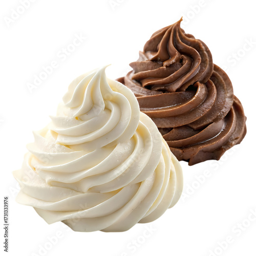 Cream Frosting: Two Delicious Flavors, Vanilla and Chocolate