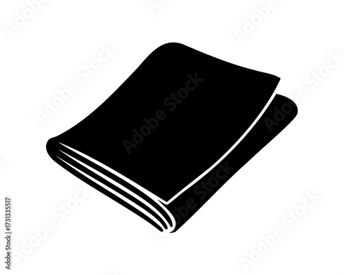 Stylized illustration of a book with pages slightly turned back