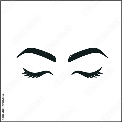 Black vector illustration of a bird's head and wing silhouette with a stylized woman's eye and feather tattoo icon