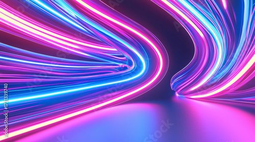 Dynamic streaks of light create mesmerizing effect, radiating energy and excitement. It looks so energetic and ready to flow in fast pace, full of enthusiasm