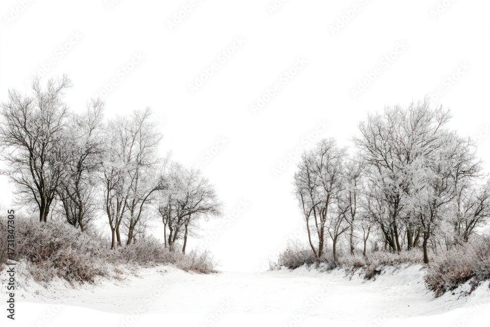 Fototapeta premium Snow landscape scenery nature.