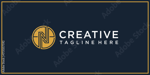 N, EN or NE Innovation Logo Design