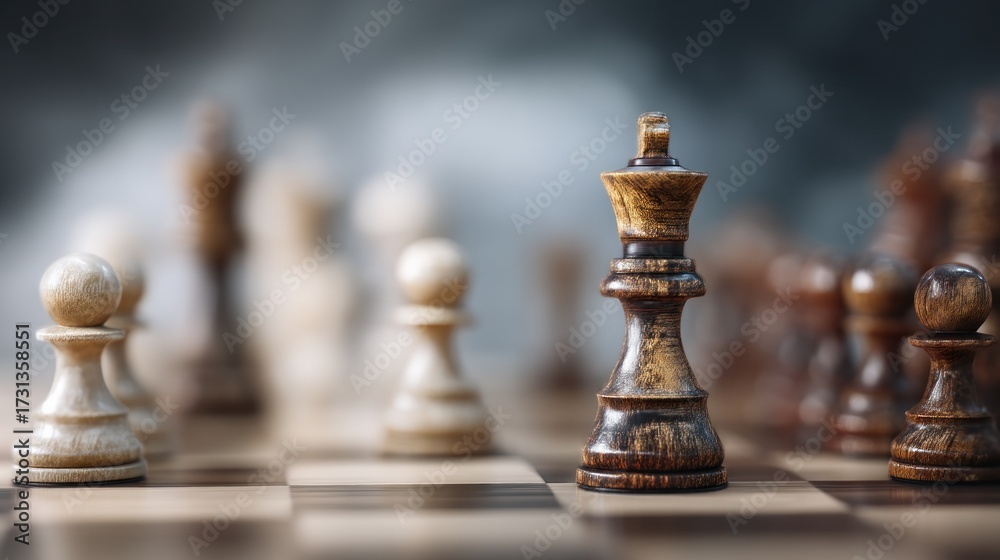 Fototapeta premium Chess king strategy