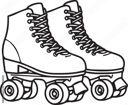 Get your roll on with these classic roller skates! Perfect for retro vibes, fitness fun, or nostalgic designs that bring back happy memories