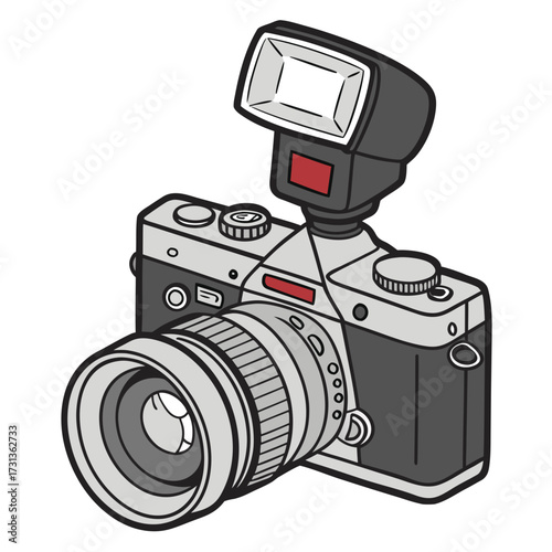 Camera with flash a versatile camera with a builtin flash, suitable for various photography needs the camera is a reliable and userfriendly device