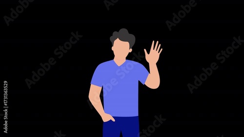 Character Waving Hands Animation