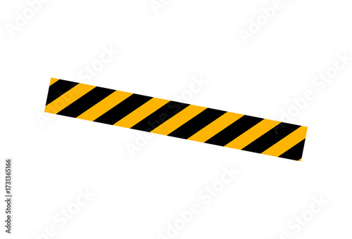 Yellow and black diagonal stripes caution tape, a symbol of warning and danger, used for safety and security
