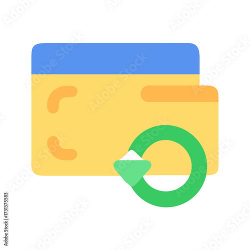 Flat vector refresh data backup icon illustration isolated