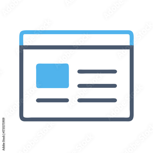 Website template illustration for design elements and application interfaces