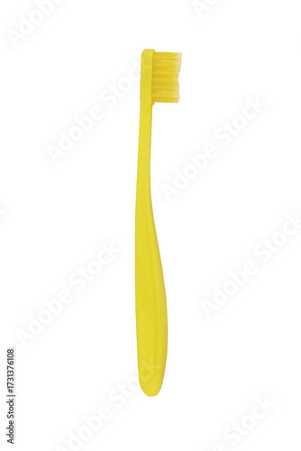 Kids yellow plastic toothbrush with soft brush