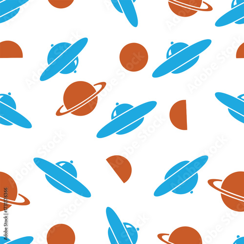 Celestial Voyage A Playful Pattern of Planets and Celestial Bodies