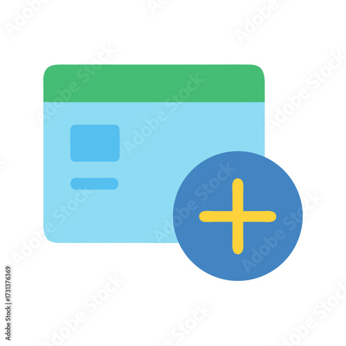 Create new website page with plus sign button