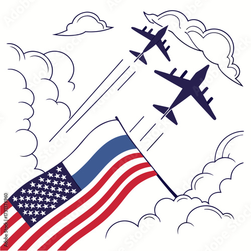 Patriotic Ascent – Aviation & American Pride