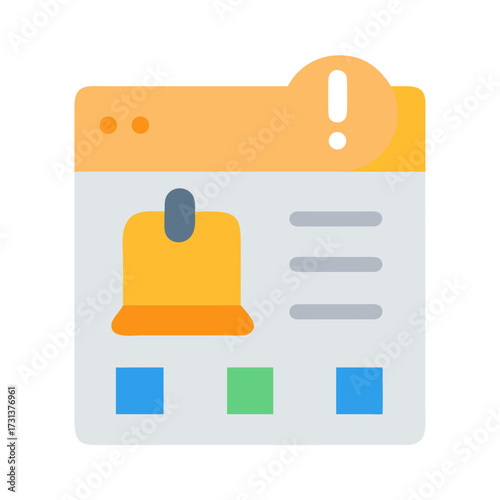 Website interface with alert notification showing on a black background