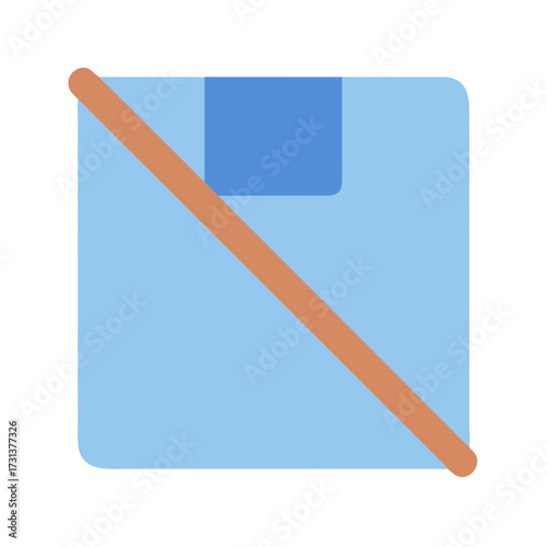 Prohibited box, delivery restriction or forbidden package icon concept