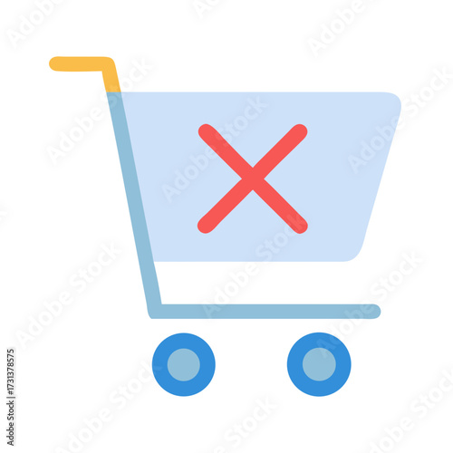 No shopping icon representing order cancellation or error