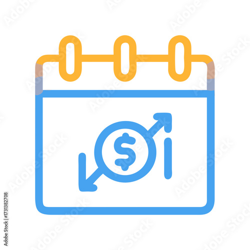 Financial calendar icon representing profit and loss reporting date