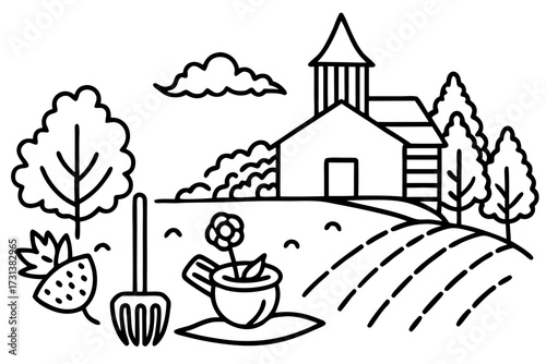 house in the garden