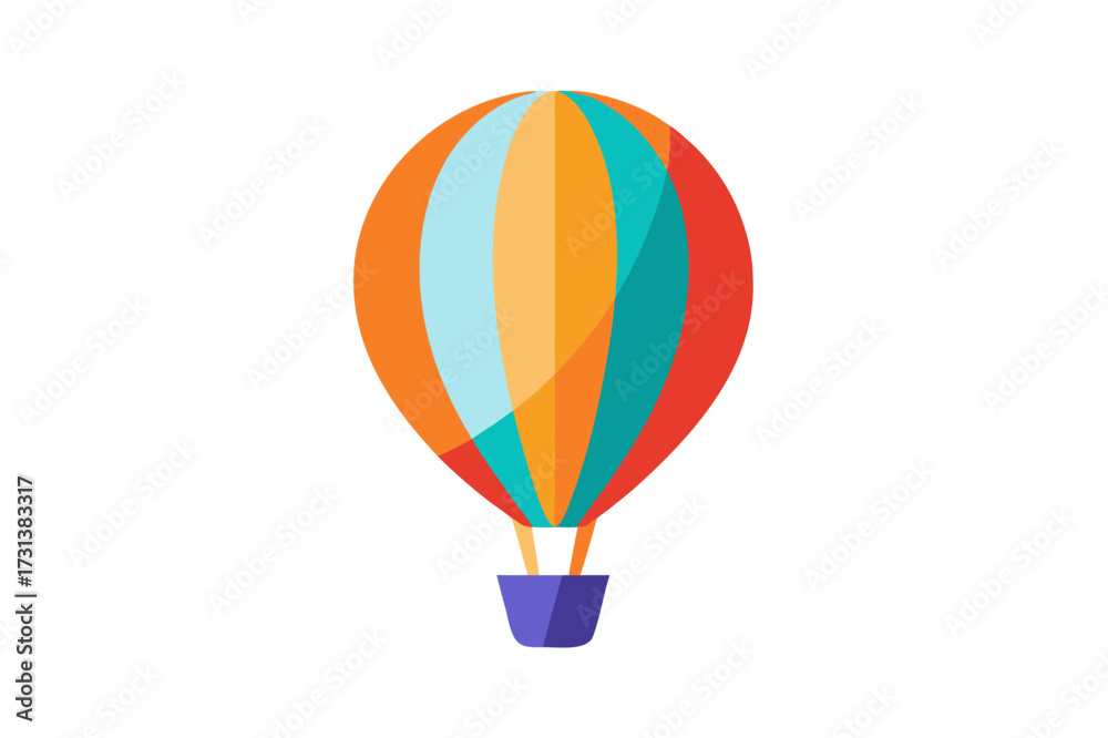 Naklejka premium colorful hot air balloon