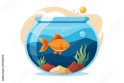 goldfish in a glass