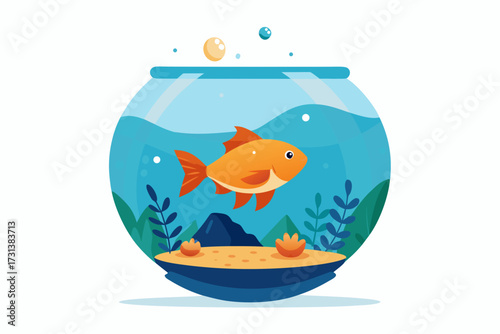 goldfish in a glass