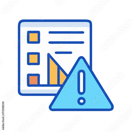 Computer dashboard failure warning alert sign in flat design