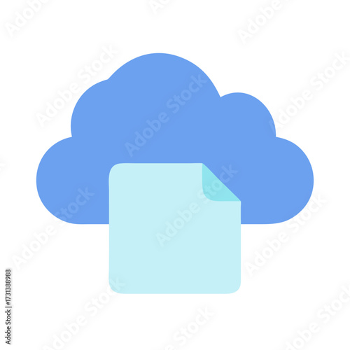 Cloud file storage concept, digital information management representation