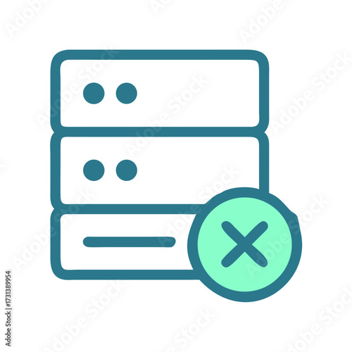 Database server error icon design concept isolated illustration