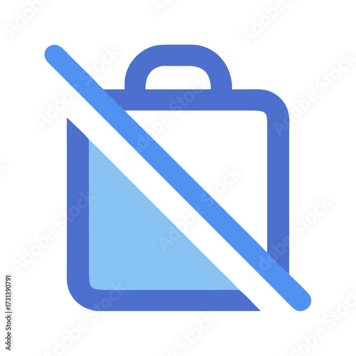 Empty battery icon with a diagonal line across it
