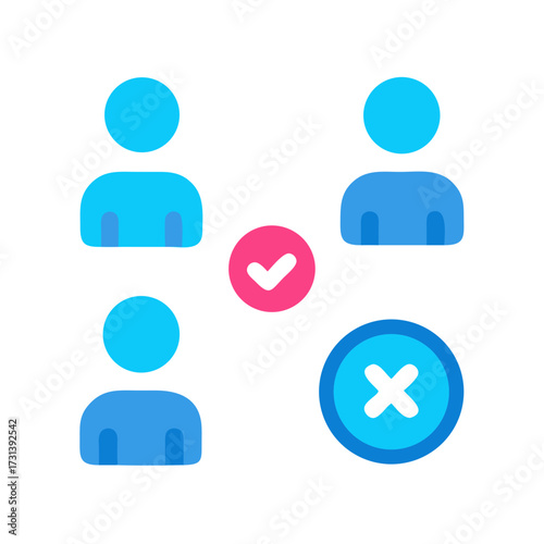 Team selection process showing inclusion and exclusion decisions