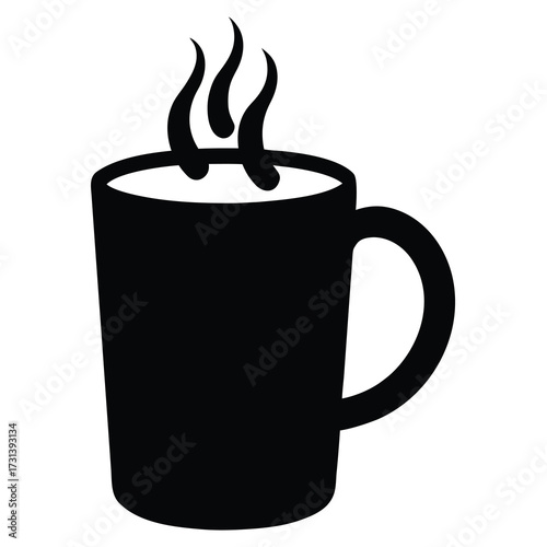 hot cocoa mug silhouette vector icon