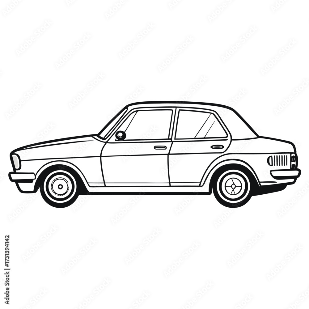 Obraz premium retro car vector illustration