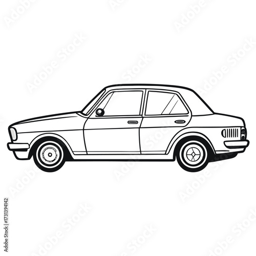 retro car vector illustration
