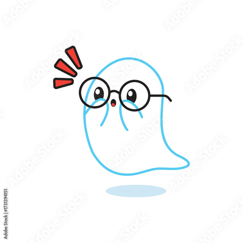 ghost character for helloween in cute vector illustration