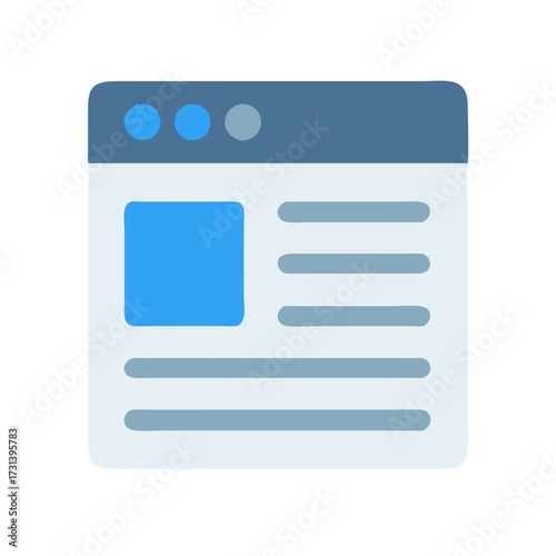 Simple flat design of web browser window mock-up
