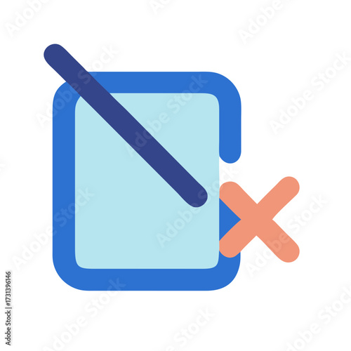 Incorrect choice icon on a black colored background