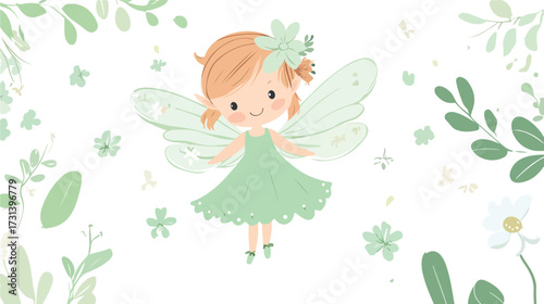 Two happy little girls in a field of wildflowers wearing cute dresses and hats