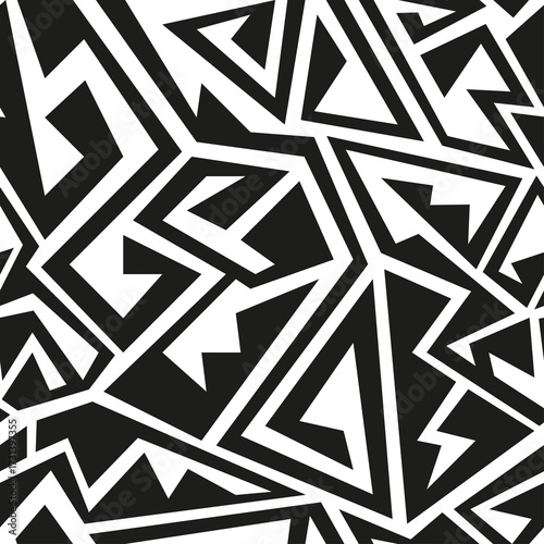 Monochrome geometric pattern