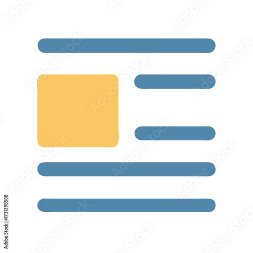 Content layout template with image and text placeholders design