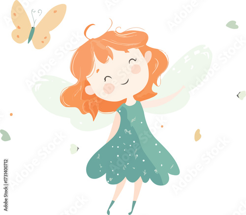 Two adorable little girls wearing hats adorned with vibrant flowers in a whimsical watercolor style