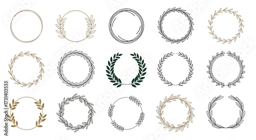 Elegant Floral Wreath Collection Designs.