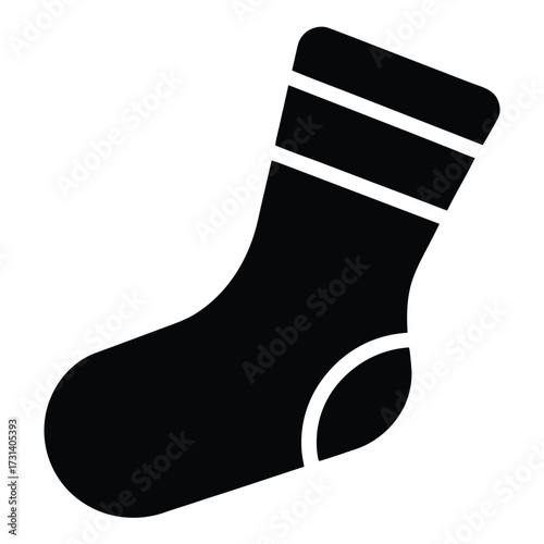 stocking silhouette vector icon