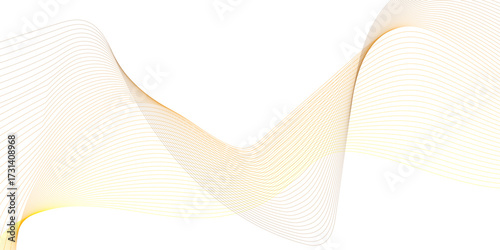 Abstract flowing wave lines in gradient colors of soft blue and golden yellow on a white background,
smooth curves creating a sense of motion and harmony, minimalistic modern design,
elegant and airy,