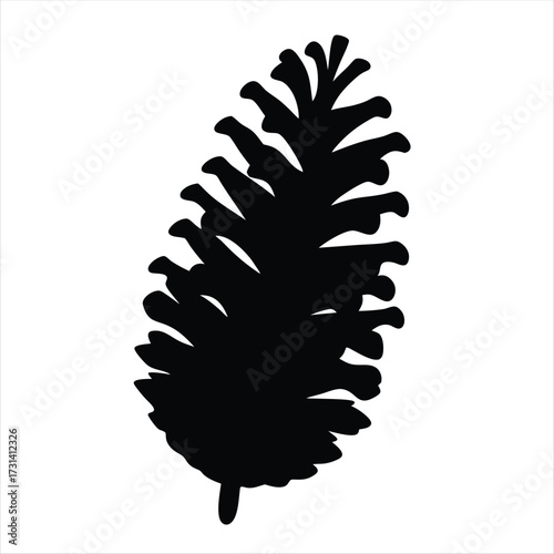 Silhouette of a Pine Cone, Emblematic of Nature's Enduring Beauty and Resilience